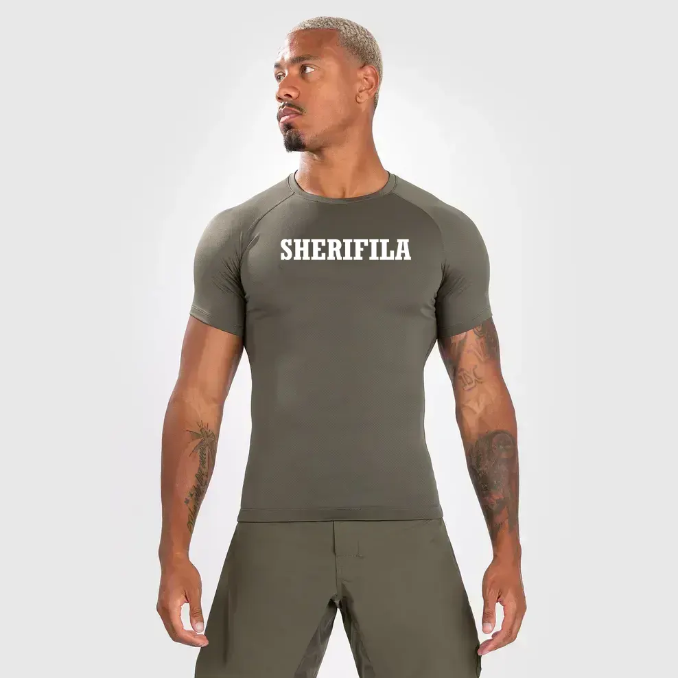 Men’s Short Sleeve Rashguard – Khaki