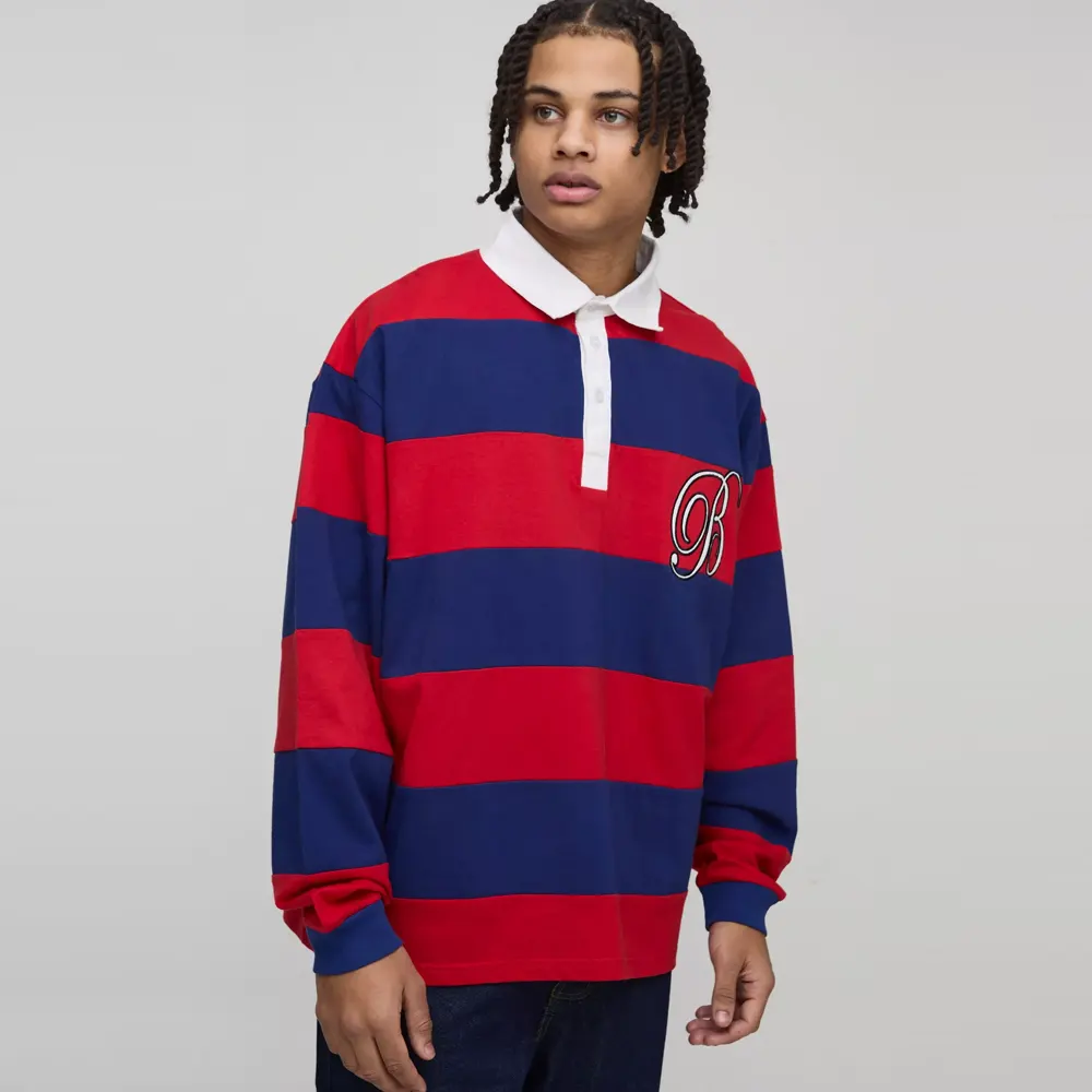 Oversized Heavyweight Cut and Sew Rugby Polo